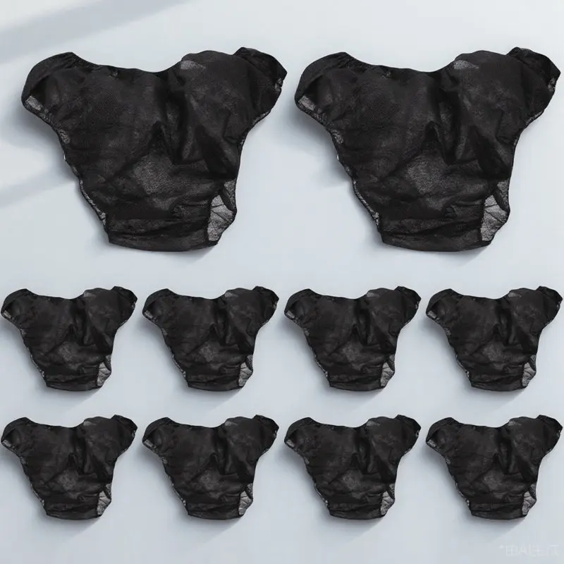 Disposable Women Underwear 10 Pcs Breathable Non Woven Briefs for Travel Spa Sensitive Skin Wash Free Convenient Period Panties