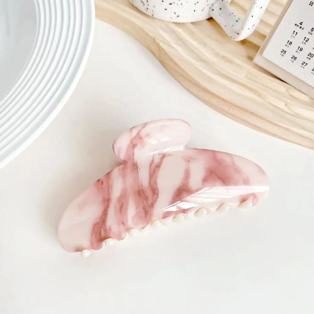 

Solid Color Ink Painting Pattern Hair Claw Hair Clip Hairpin New Chinese Style Shark Clip Headwear Geometry Ponytail Barrettes