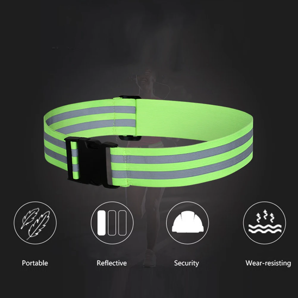

High Visibility Adjustable Waist Belt Durable Clip Lightweight Safety Gear For Running Cycling Walking Workers Policemen Outdoor