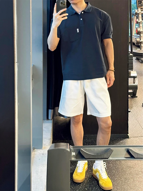 

Cleanfit Men's Denim Shorts High Street American Style Knee-Length Five-Point White Pants Summer Fashion Trend Straight Leg Fit
