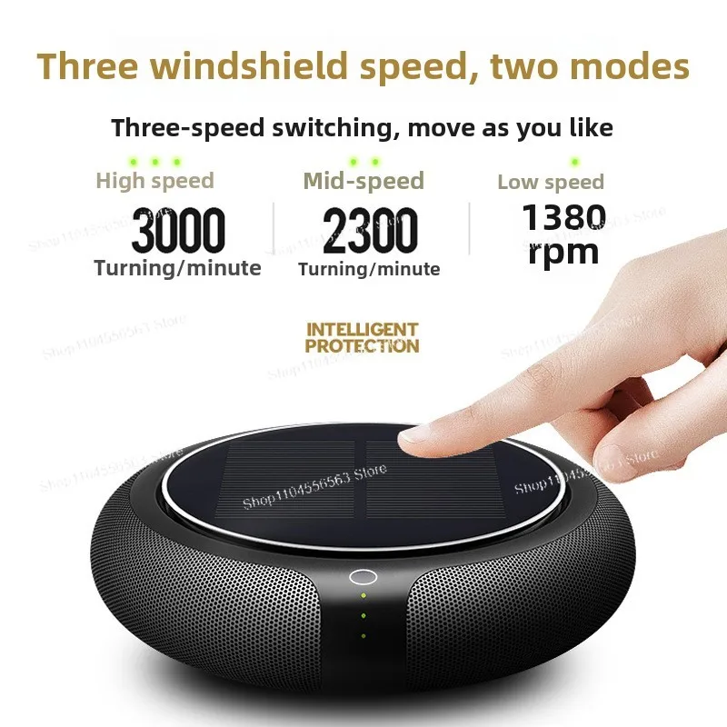 Purificador de ar solar para carro, íon negativo, aromaterapia, redondo, portátil, desodorante, formaldeído