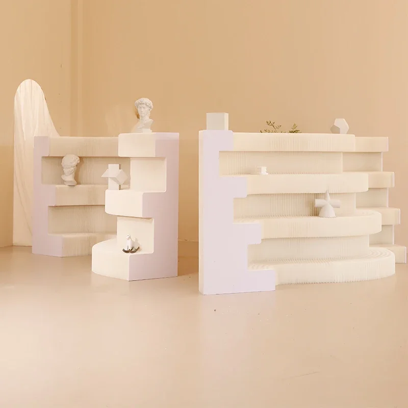 

Shopping Mall Window Products Showcases Product Booth Display Racks Multi-layer Shelves Display Racks Foldable Mobile Shelves