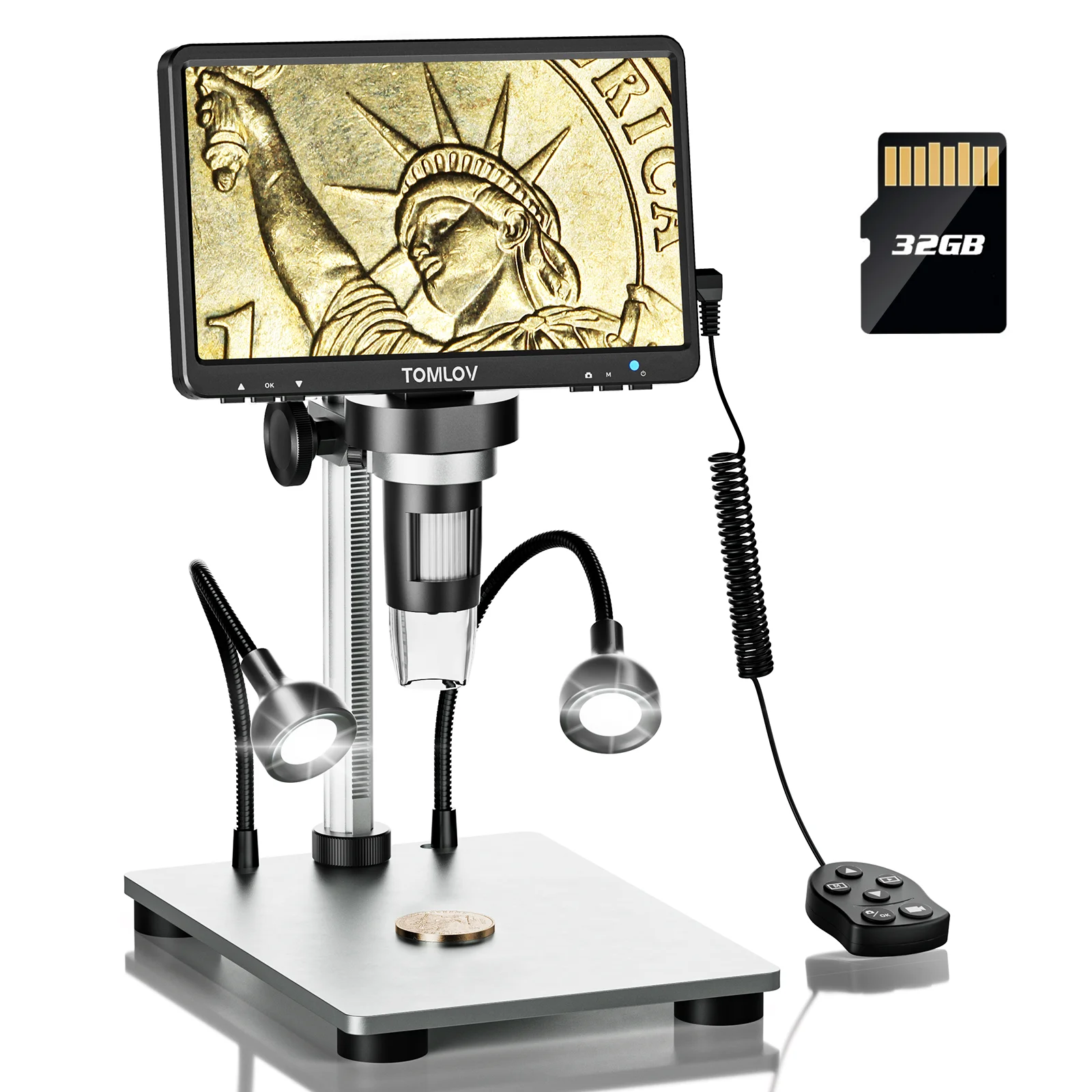 TOMLOV DM9 Professional Digital Microscope 1200x Magnification 7\