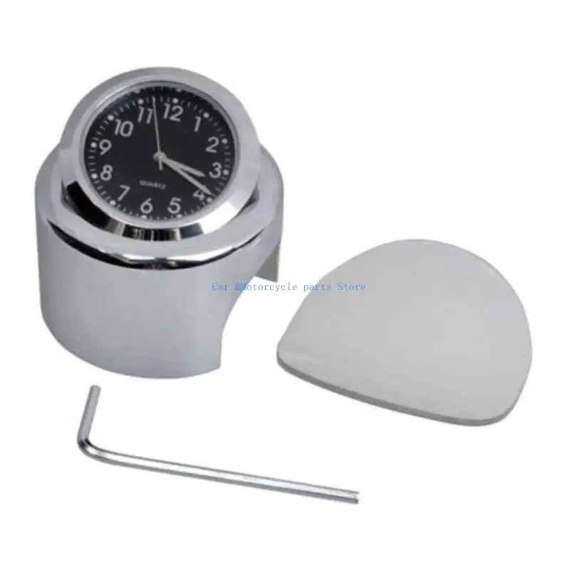 y9uc دراجات نارية مقود ساعة مقياس الحرارة مضيئة الاتصال الهاتفي 22-25 ملم دراجة نارية مقود Hound Mount Gauge