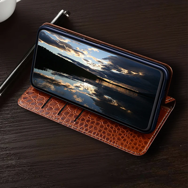Crocodile Genuine Leather Flip Case For Infinix Zero 20 30 40 X Pro Neo Ultra 4G 5G 2022 2023 Wallet Cover Cases Scratch Proof view 6