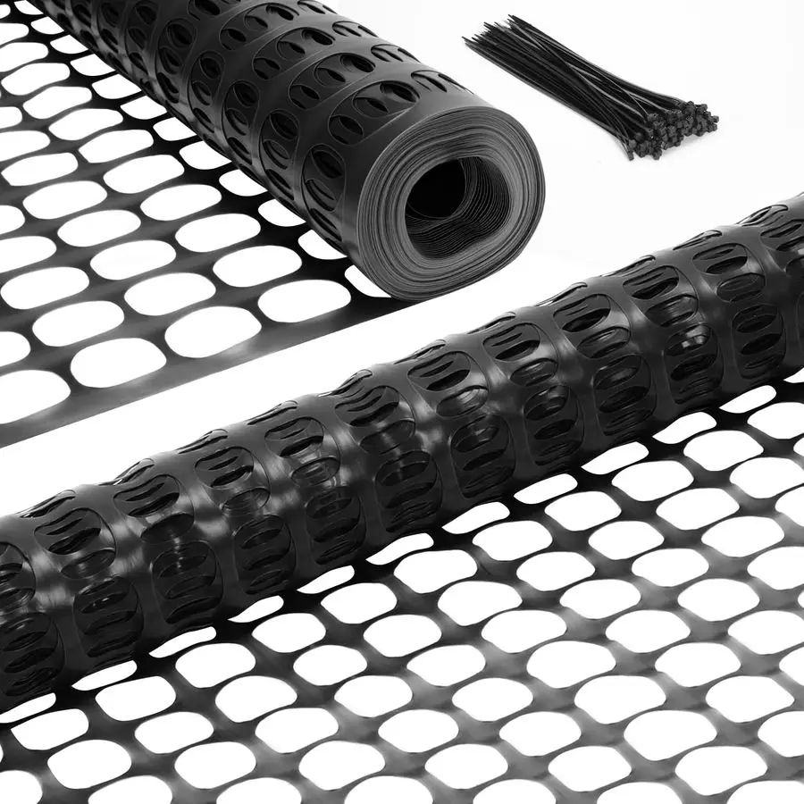 

Plastic Garden Fence Safety Fence, 4x100 10.7LB Reusable Netting Plastic Mesh Fence Roll, Temporary Fencing for Animal Barrier C