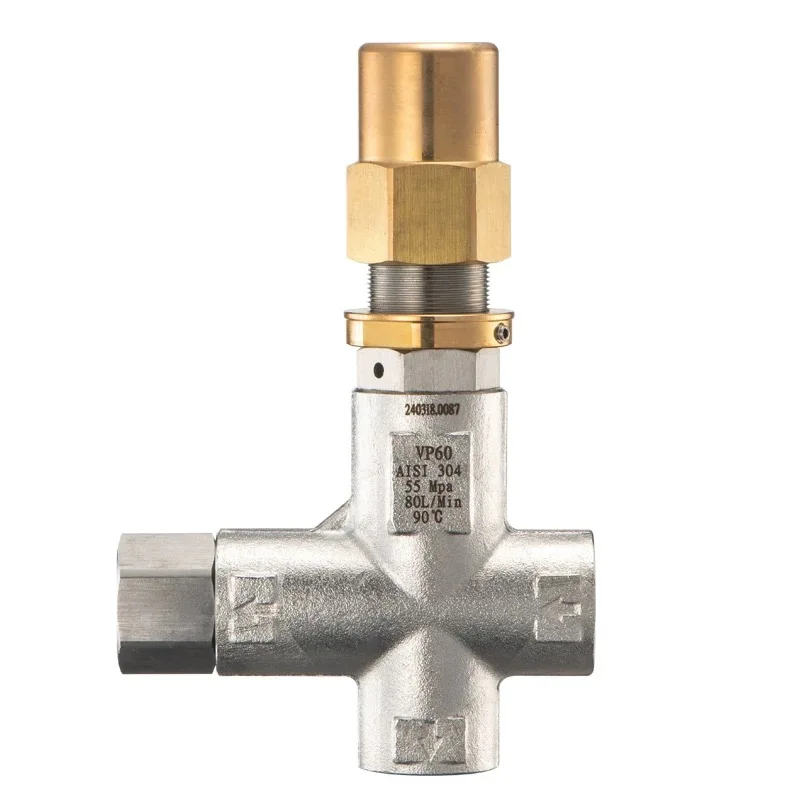 

80L 550bar Large Flow Triplex Plunger Pump Regulating Valve Stainless Steel Safety Valve