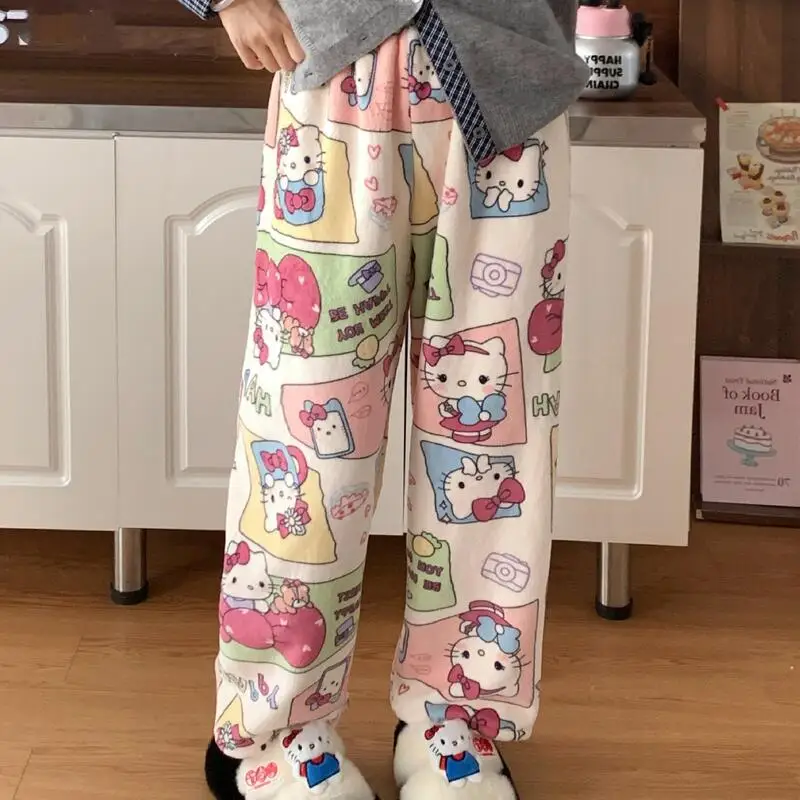 أنيمي مرحبا كيتي منامة السراويل الكرتون Kuromi Kawaii بلدي ميلودي المرأة منامة الحبيب فتاة سراويل تقليدية طالب المتسكعون #5