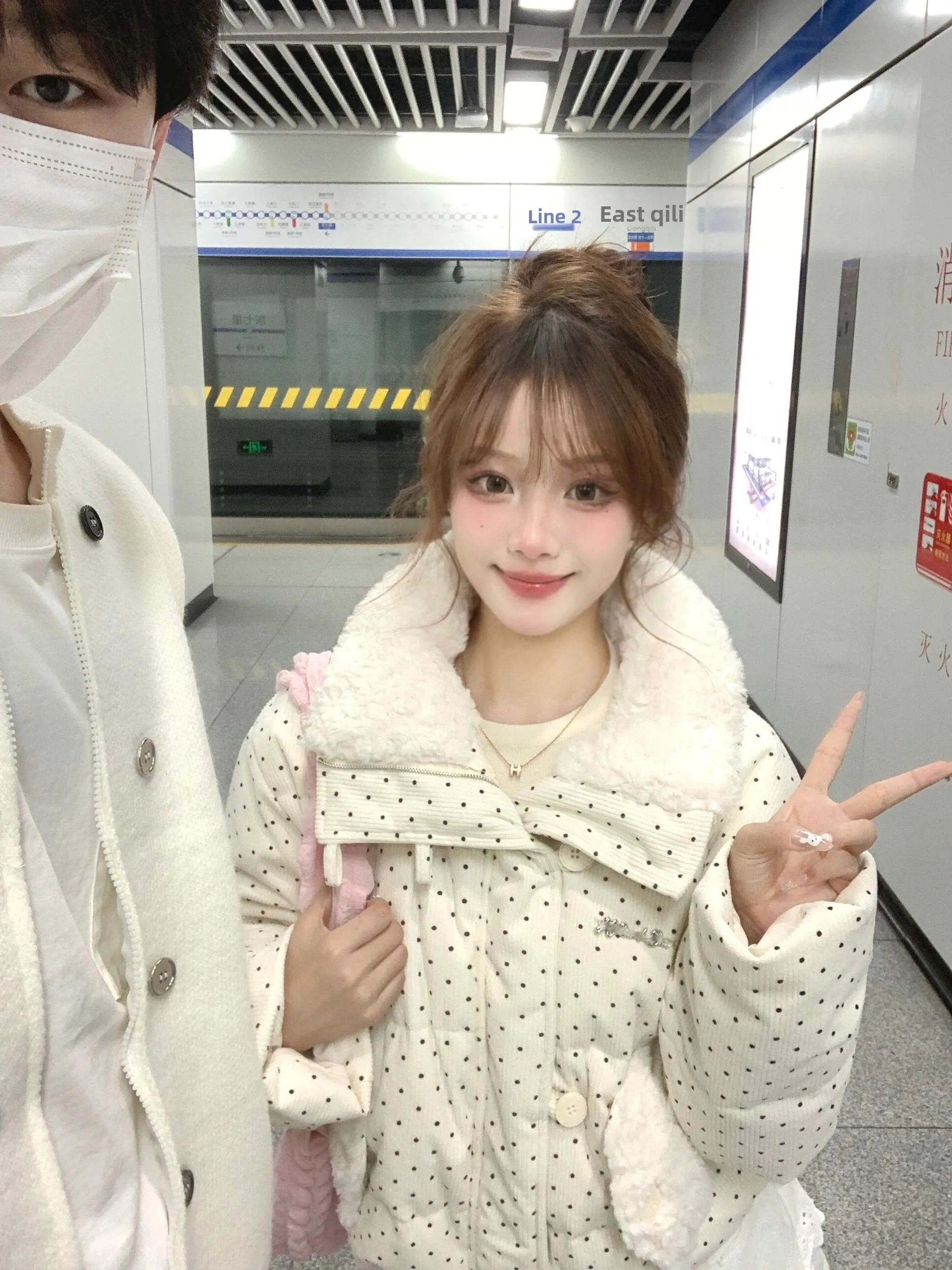 

Корейская утепленная зимняя хлопковая куртка для женщин, в клетку, на пуху, мягкая, теплая, с хлопковым наполнителем, с воротником-стойкой, на молнии