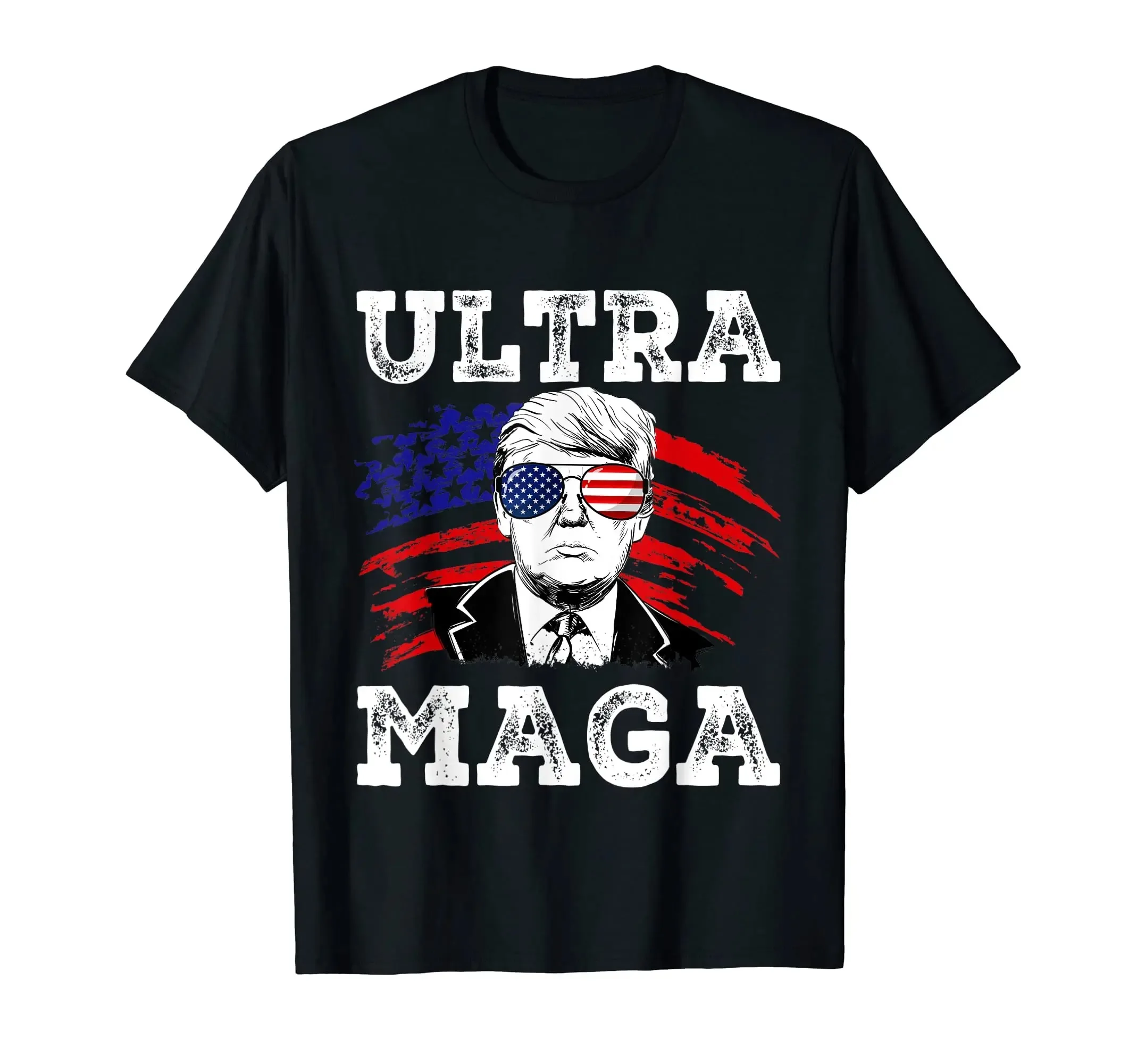 Trump T-Shirt Ultra Maga Proud Anti Biden US Flag Pro Trump 2024 Election T-Shirt For Men Women T Shirt Men Tops Cotton Tees