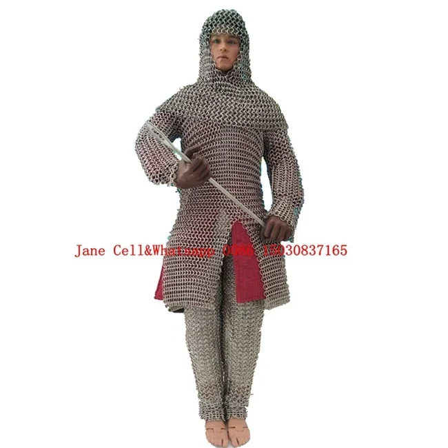 Stainless steel Medieval  chainmail suit armor