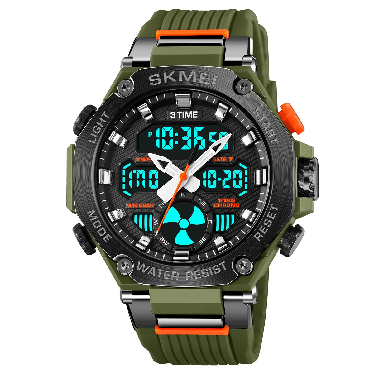 SKMEI Dual Display Sport Fashion Watch Mens Chrono Casual 5Bar Waterproof Digital Wristwatches CountDown Male Alarm Reloj Hombre