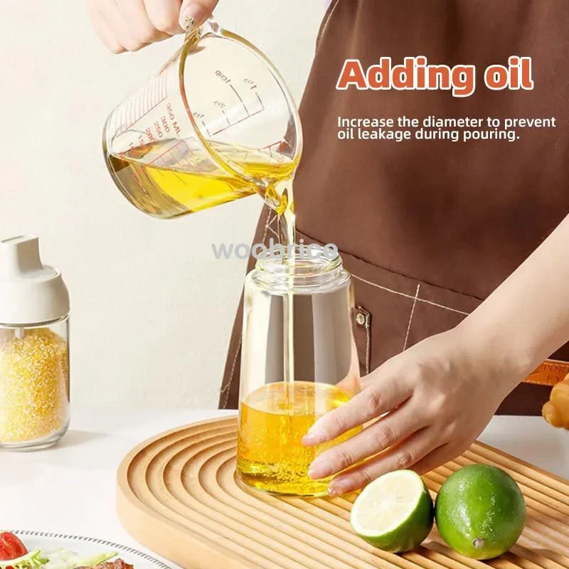 2in1 500ml Plastic Spray Oil Sprayer Bottle Spray Oil Dispenser Oil Jar Cruet BBQ Kitchen Baking Roasting Picnic Kitchen Tool image 4