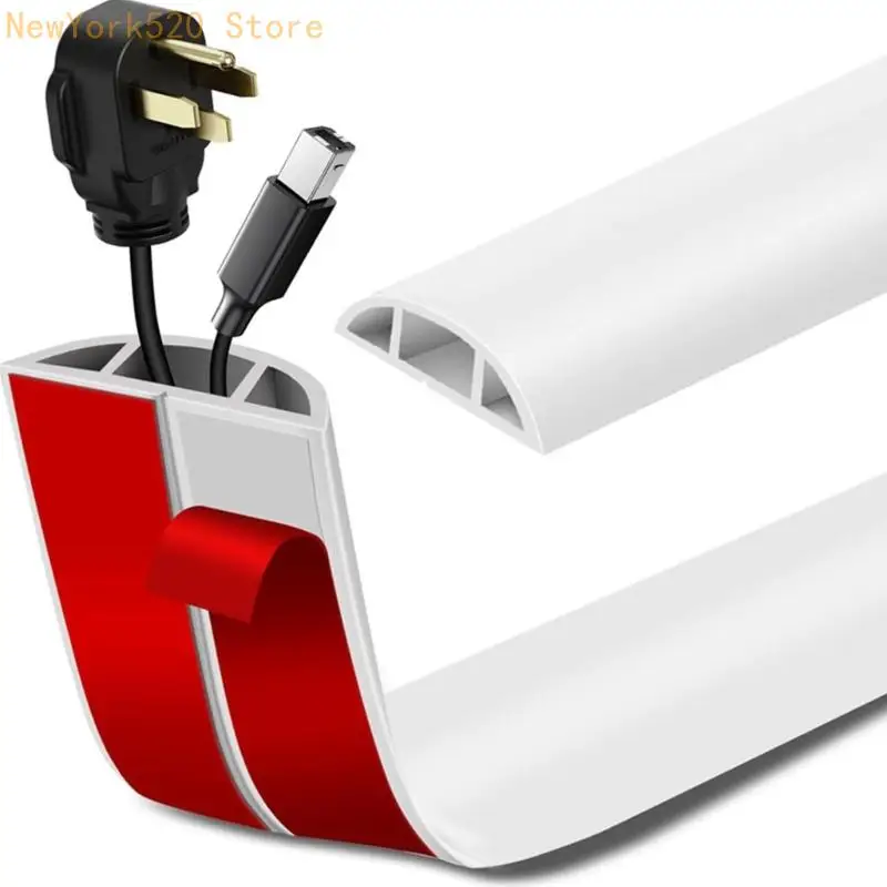 Floor Cable Protectors Adhesive Cord Hider Floor Cable Management Power Cord Protector Antislip Floor Cord Cover N84C