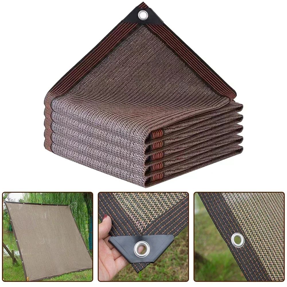 

1pcs Summer Brown Sunshade Net Garden Sun Shelter Outdoor Shading Awning Sunblock 2x4m 2x5m 3x4m 3x5m