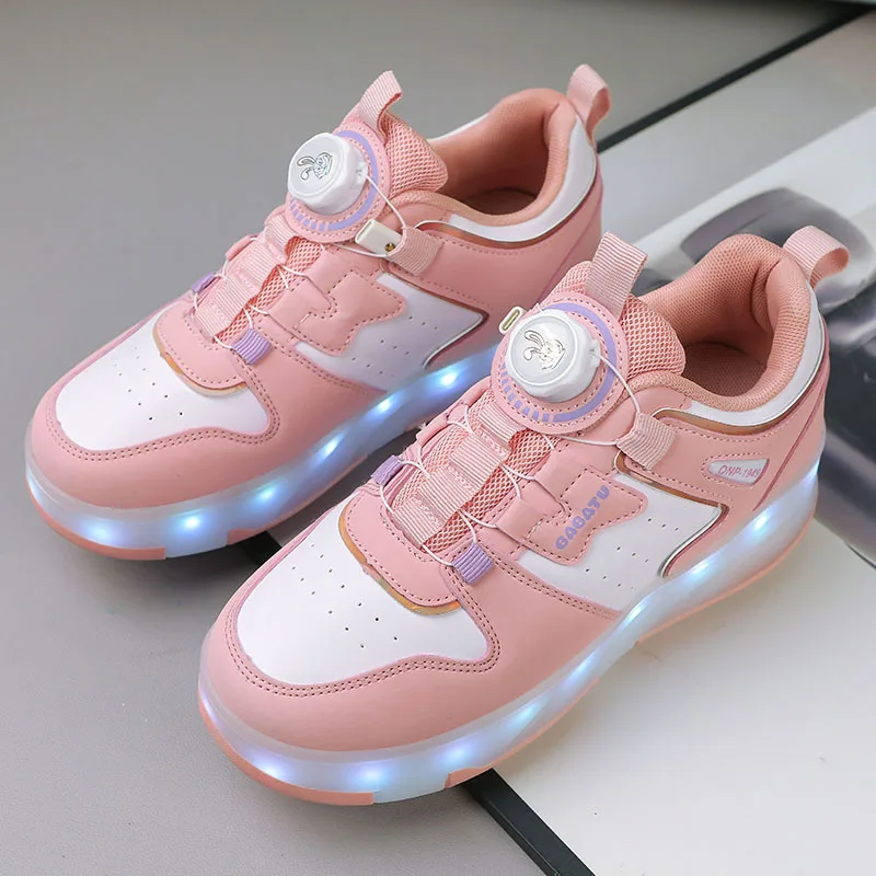 

Student Wheeled Roller Sneakers: Lightweight Shoes for Boys, Girls & Teens – Kids' Roller Skates for Commuting