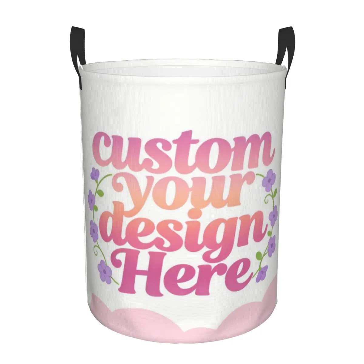 Custom Custom Your Photo Logo Text Laundry Basket Collapsible Personalized Image Clothes Toy Hamper Storage Bin for Kids Nursery
