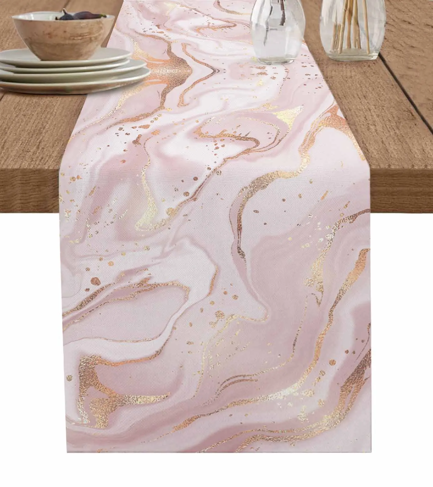 Abstract Streamline Hot Stamping Table Runner Wedding Dining Table Decoration Table Runner Holiday Dining Tablecloth