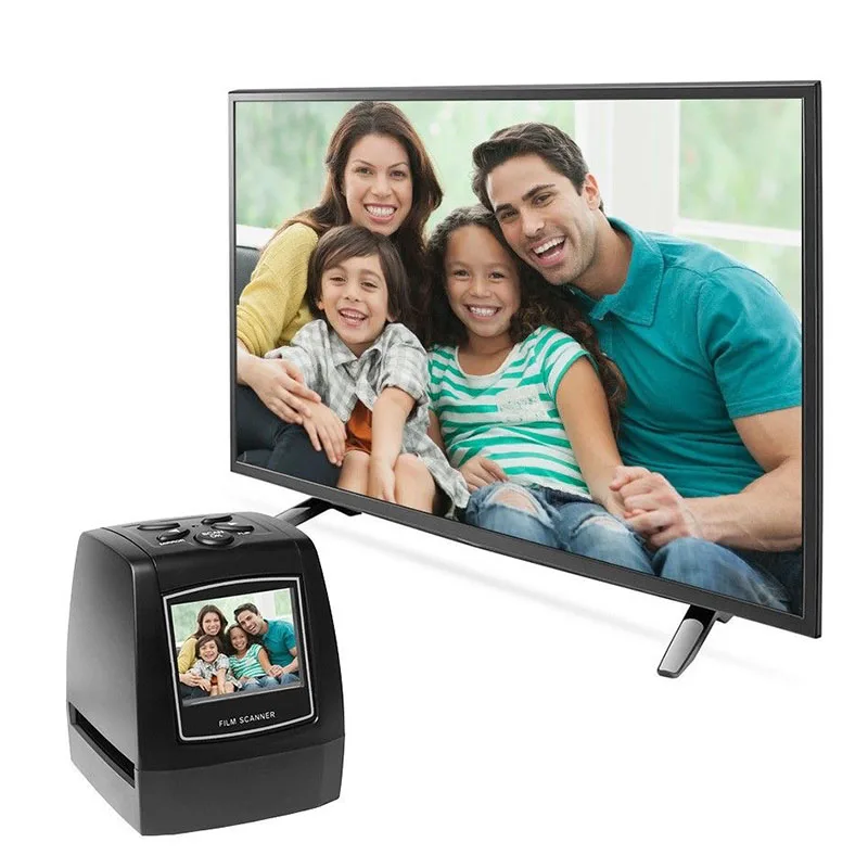 휴대용 필름 스캐너 네거티브 슬라이드 변환 스캐닝, 2.36 인치 LCD 화면 내장 편집 소프트웨어, 35mm, 135mm
