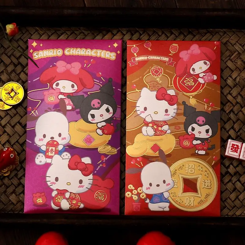 Cartoon Sanrio Spring Festival Red Envelope Hellokitty Kuromi Cute Anime Snake Year 2025 New New Year's Red Envelope Gift