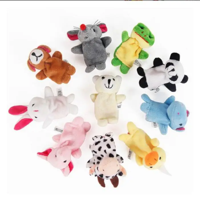 

animal finger puppets Baby Plush Doll Animal Finger Toys Sets Early Education Tell Story Props Family Kids Finger Puppets