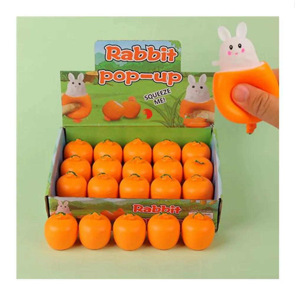 1 Stück Cartoon Kaninchen Pop Up Tier Squeezy Chipmunks Käse Maus Squeeze Me PVC Modell Lindern Angst Reduzieren Stress Kind Geschenk Spielzeug