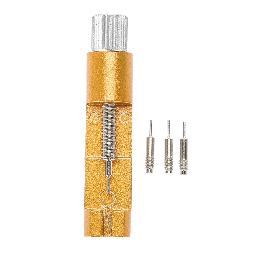 Watch Band Strap Link Pin Adjuster Remover Adjustable Repair Tool Accessory Kit (Gold)