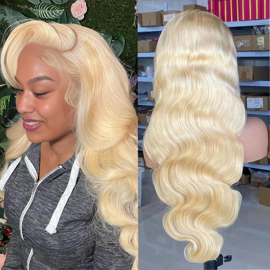 

blonde 613 lace front wigs hd lace wig 13x6 13x4 Hd Lace Front Wig Brazilian 30 Inch Body Wave Human Hair Wigs For Women