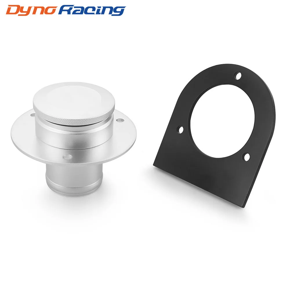 

17-2530 Remote Fuel Tank Filler Neck With Billet Aluminum Gas Cap & Weld-On Steel Mount Bracket For 2" Hose Connection