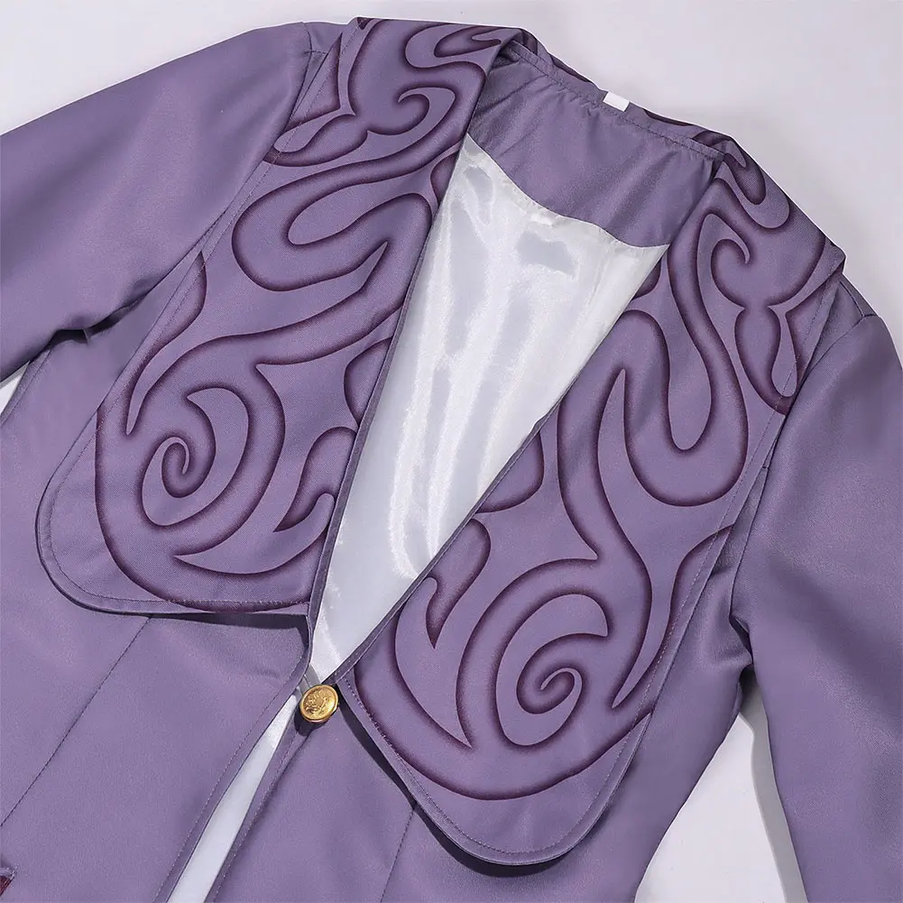 تمويه الشريرة 2 الساحرة Elphaba تأثيري معطف الأرجواني فستان أبيض زي الدعاوى ملابس الهالوين كرنفال ملابس للحفلات مجموعة #6