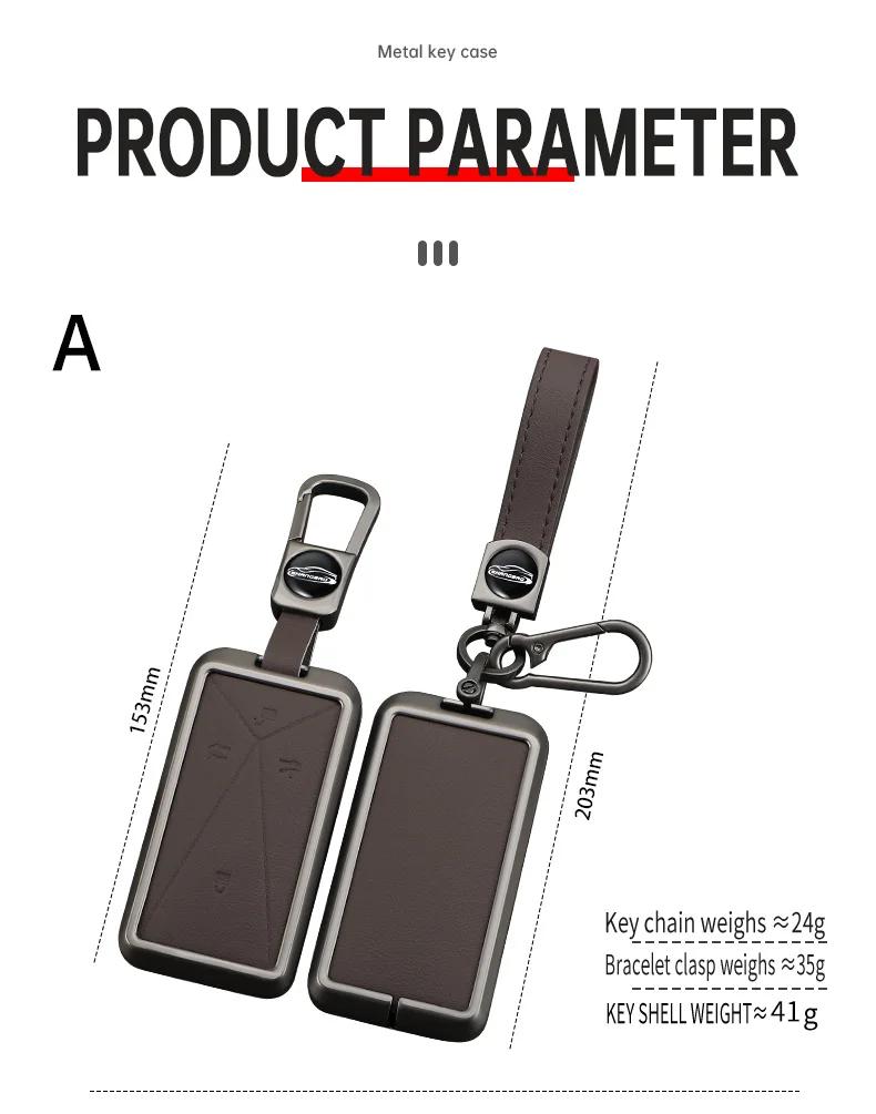 Zinc Alloy Car Key Case for AVATR 11 12 Avita ESV Remote Protection Cover Bag Shell Keychain Holder Fob Interior Accessories