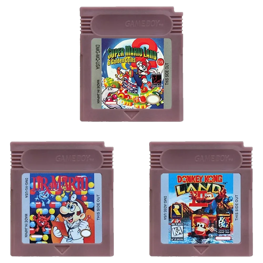 Cartucho de videojuegos GBC de 16 bits, consola de 16 bits, tarjeta de juego Wario Land Donkey Kong Wario Land 2 Yoshi para GBC Mario