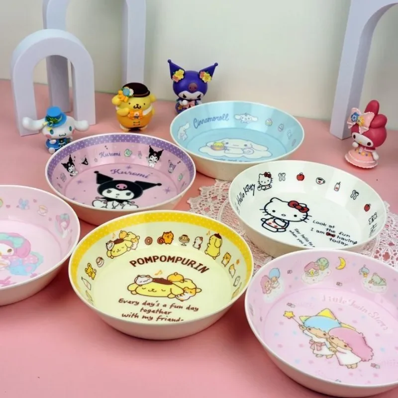 

Sanrio My Melody Anime Hello Kitty Kawaii Tableware Bowl Cute Cartoon Kuromi Student Dining Rice Bowl Dish Gifts for Girls