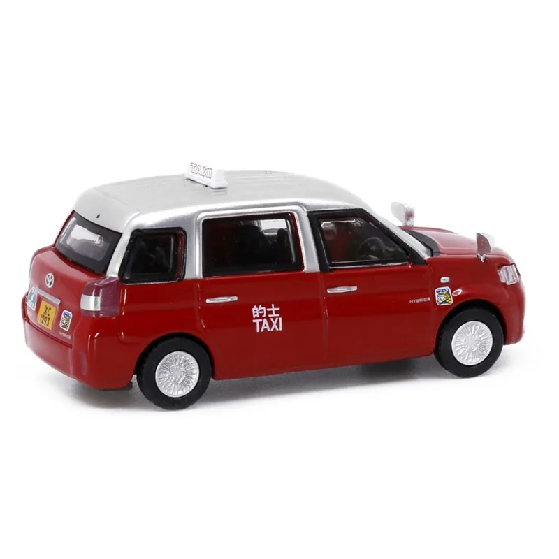 Tiny 1:64 Toyota Comfort Hybrid Taxi Red Diecast Simulation Model Cars Toys