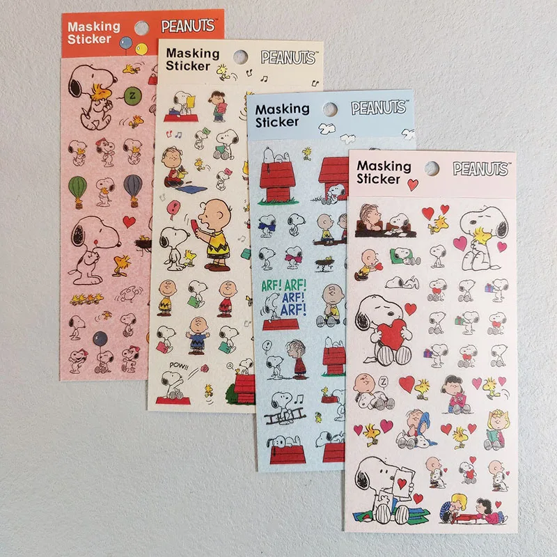 4 pcs/lot Kawaii Snoopy Stickers Cute Scrapbooking DIY Diary Decorative Sealing Sticker Album Stick Label School Office Supplies