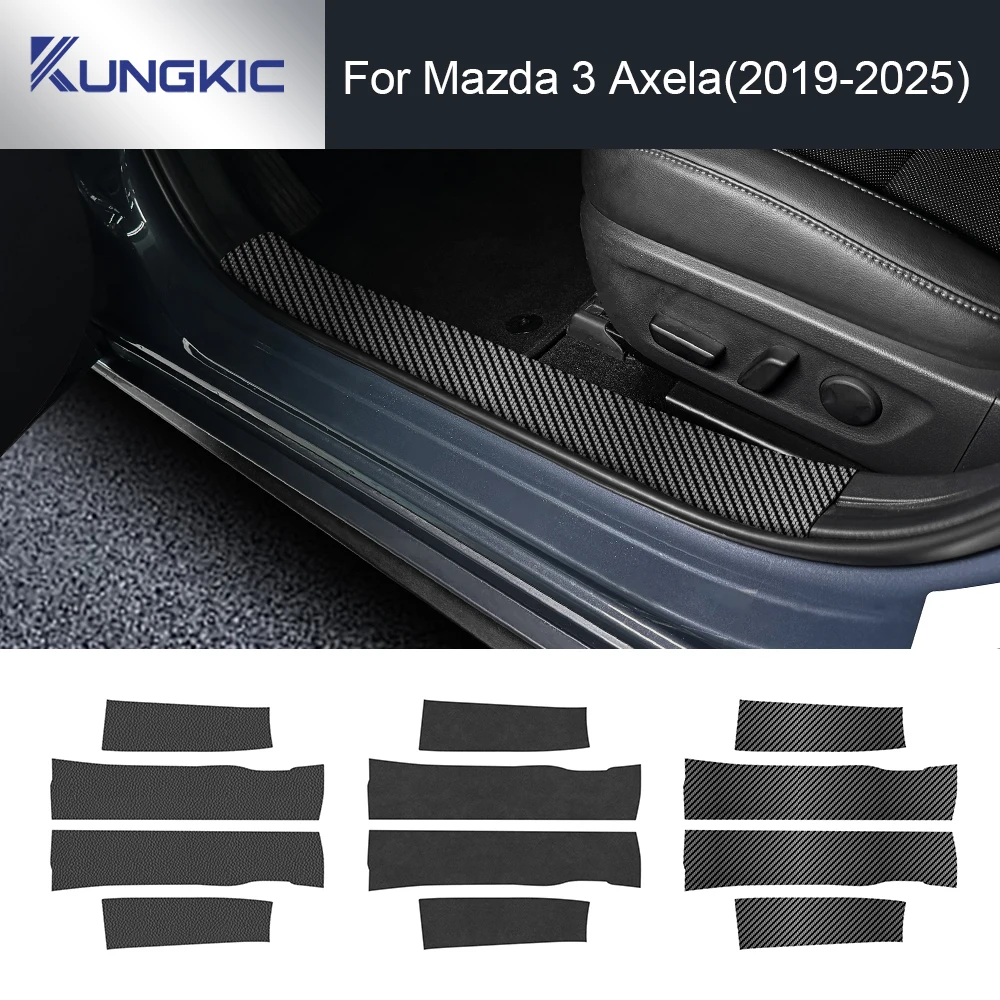 

For Mazda 3 Axela BP 2019 2020 2021 2022 2023 2024 2025 Car Front Rear Threshold Protection Sticker Pad Interior Accessories