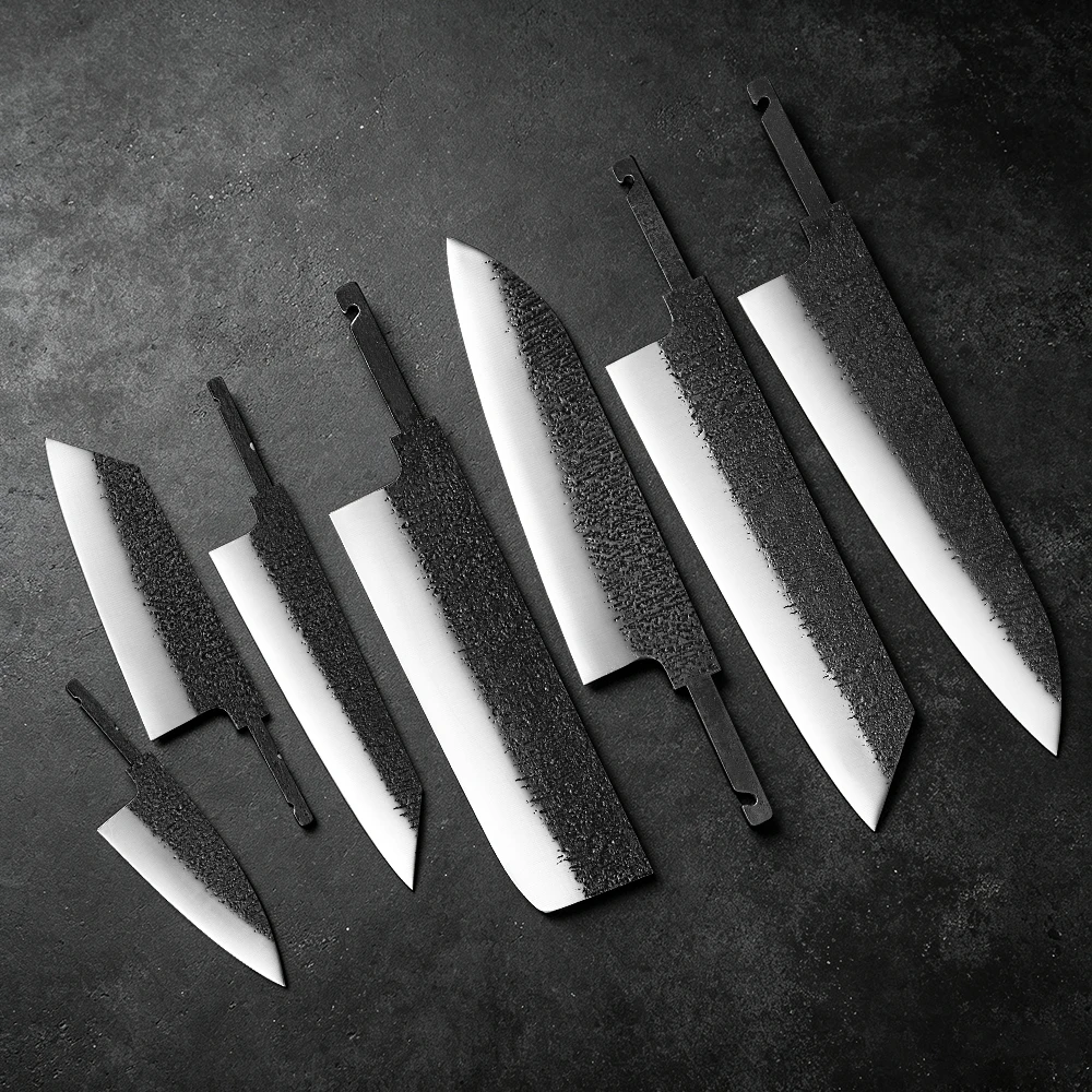 Japanese Style Chef Knives DIY Blank Blade Full Tang 10Cr15MoV Stainless Steel VG10 Kitchen Knife Making Tools Handmade Knife