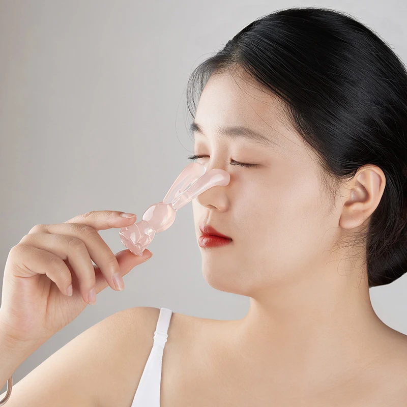 

Rabbit Shape Face Lifting Guasha Scraping Massage Facial Tools Massage Plate Reduce Puffiness Nose Lifting Nose Guasha Care