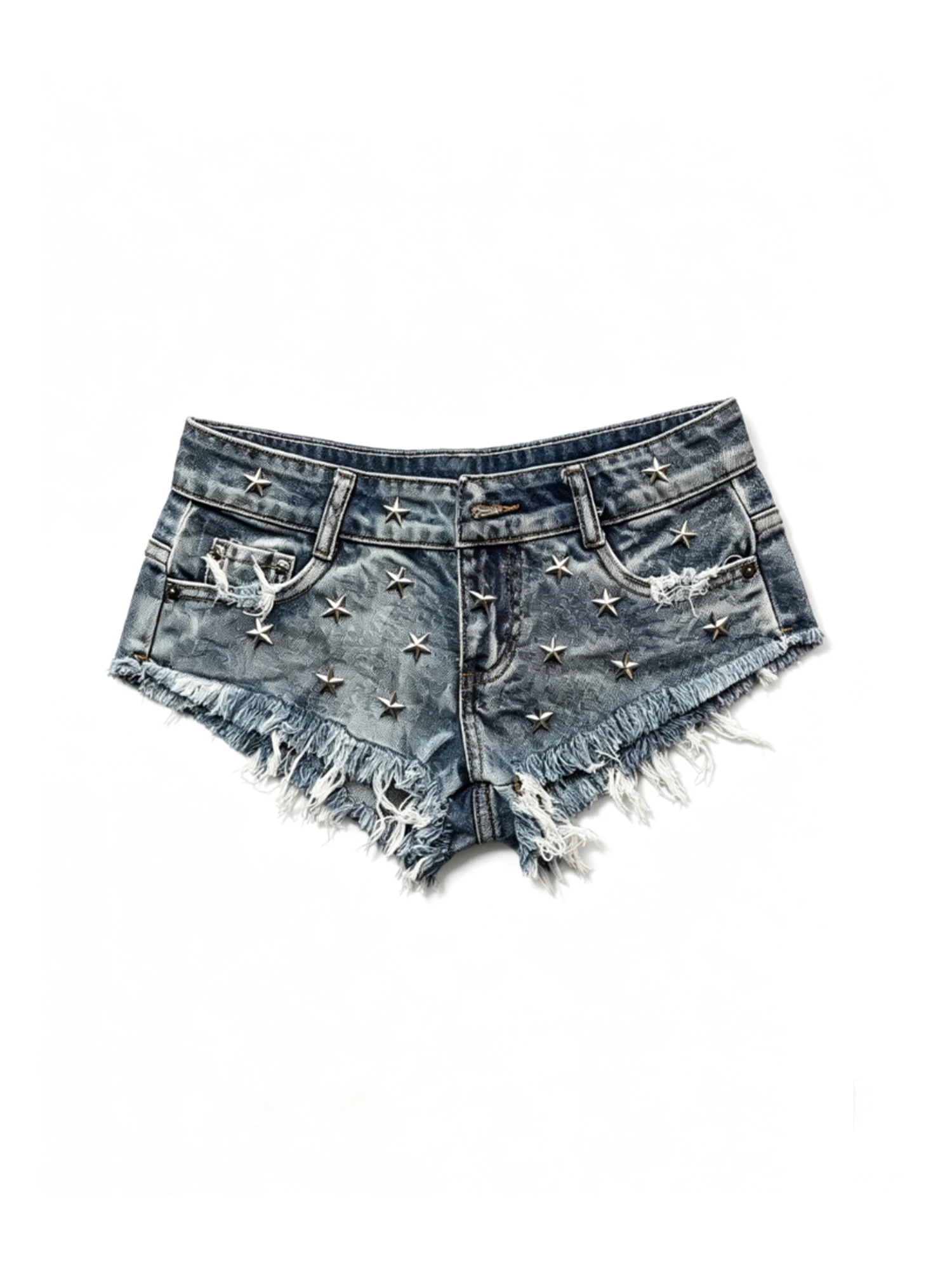 Women Light Blue Skinny Denim Hot Pants Vintage Y2K Gyaru Low Rise Bodycon Mini Jeans Sexy Micro Cowboy Shorts for Women Summer