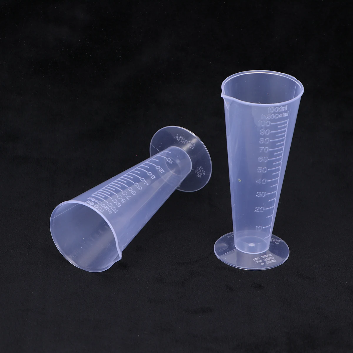 

2pcs 100Ml Plastic Measuring Cups Transparent Graduated Scale For Liquid Powder Dosage Use Measure Cup Scale Cups