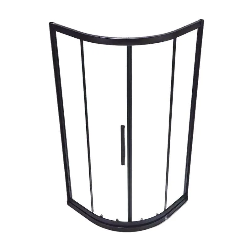 

Dry wet separation simple tempered glass fan-shaped extremely narrow arc-shaped shower room