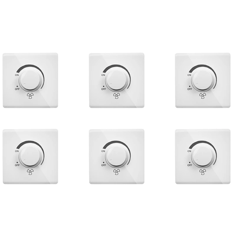 Promotie! 6X 86 Type Plafondventilator Aanpassing Traploze Snelheidsregelaar Wandschakelaar 220 V 10A