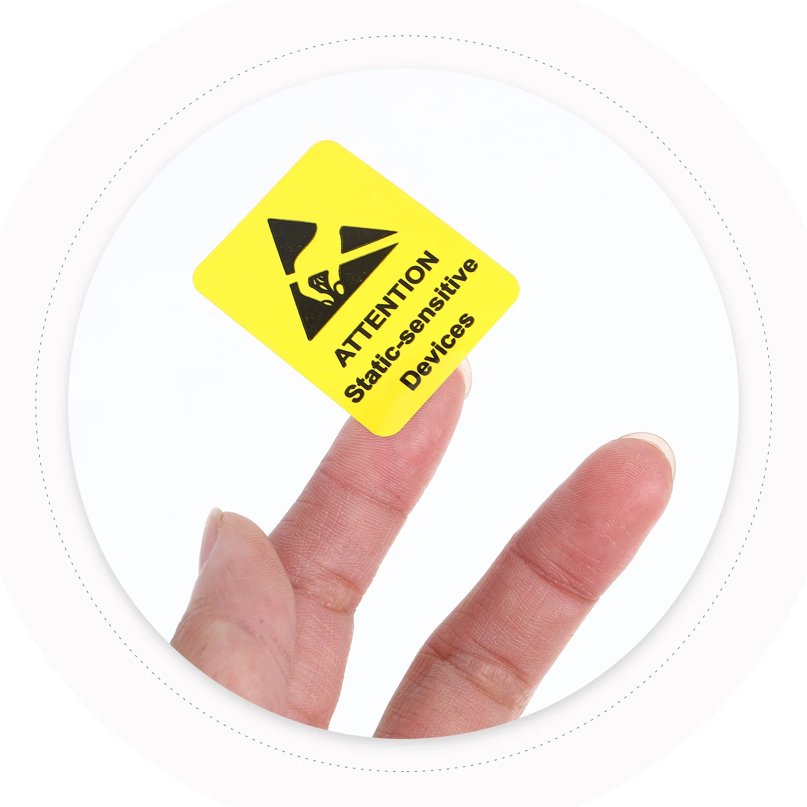 

Anti-static Label Electrostatic Warning Stickers Attention Safety Caution High Voltage Decals No Touching Sign Electric Labels