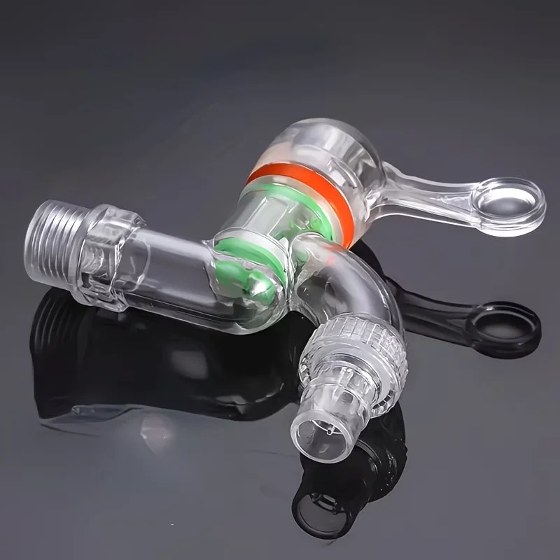 1Pc 20mm Plastic Transparent Faucet Water Tap Garden Irrigation Connector kitchen Bathroom Faucet