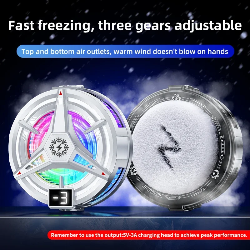 Magnetic Cell Phone Cooler for Gaming,Portable Mobile Phone Cooling Fan ,Cellphone Radiator for iPhone Magnetic Series/Android/