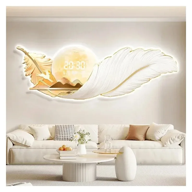 #Waiting Large Wall Clocks Living Room Digital Italian Luxury Restaurant Nordic Wall Watch Aesthetic Japanese Nordic Home Decor
