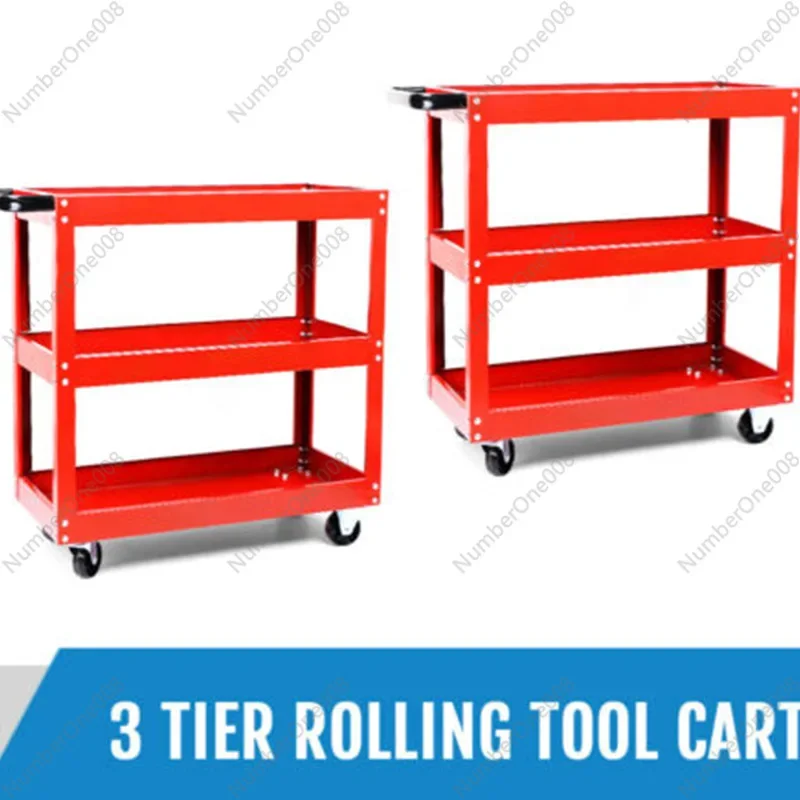 91517 Three-layer Tool Cart, Car Maintenance Trolley, Multi-functional Parts Placement Rack 11kg76 * 32 * 20