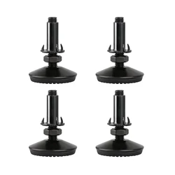 4 Set Heavy Duty Height Adjuster Furniture Leveler Foot With T Nut, Screw On Cabinet Restaurant Table Chair Self Levelers Leg
