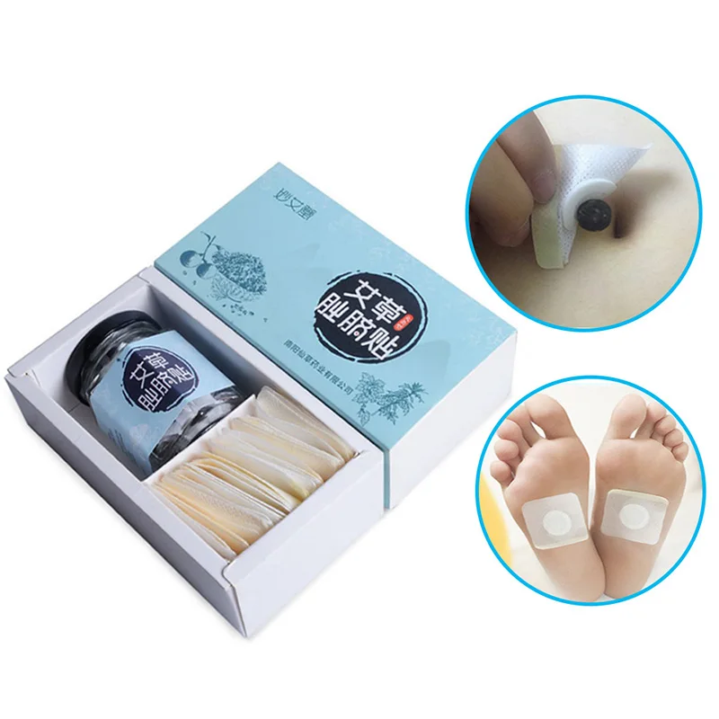 30Pcs Wormwood Navel Sticker Moxa Warm Uterus Stomach Foot Body Patch Remove Wet Poison Fast Burning Fat Slimming Patch