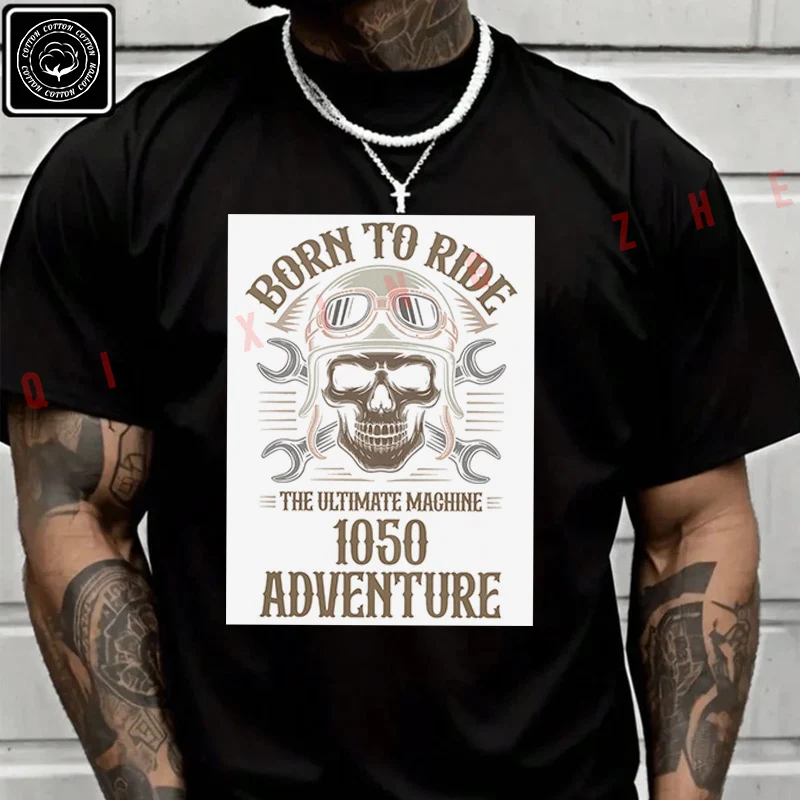 

1050 MOTORCYCLE ADVENTURE T-Shirt Cotton Fans Men New Fashion Summer Short Sleeve Printing O-Neck T Shirt